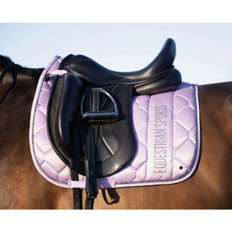 QHP Gloss Saddle Pad - Sweet Grape-1